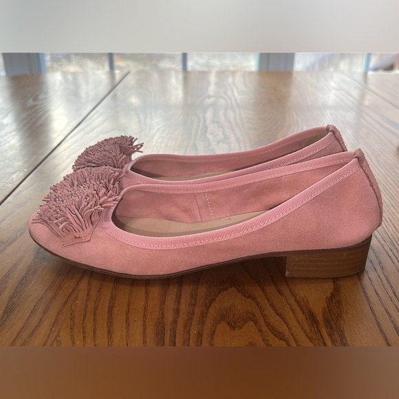 Sesto Meucci Pink Suede Loafers with Fringe size 8M - Picture 1 of 9